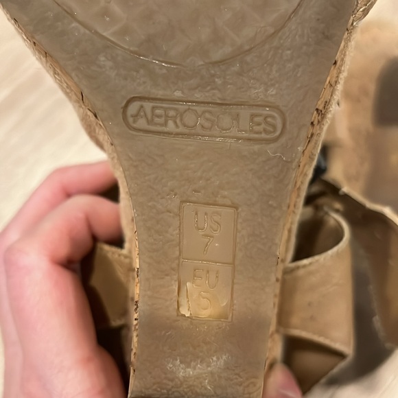 Aerosoles Tan 4” Heeled Sandals - Picture 7 of 7